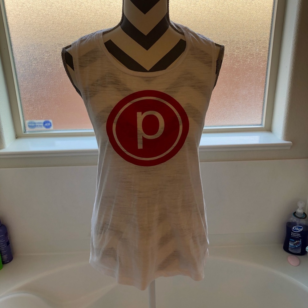 Classic Circle P Tank Red on White